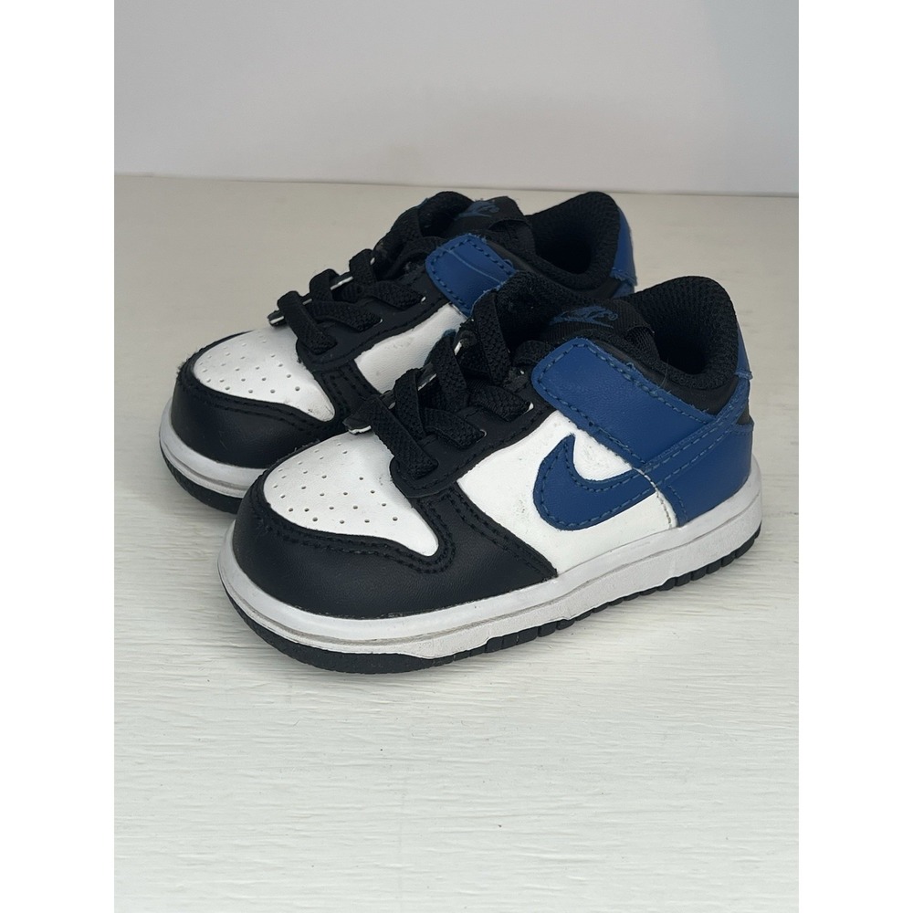 Nike Dunk Low toddler size USA 4C Kids Shoes DH9761-104 Blue Black White Sneaker